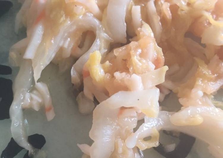 Comment Servir Chou chinois au saté et au crabe