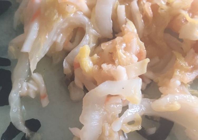 Recette Des Chou chinois au saté et au crabe