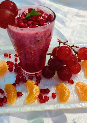 A picture of Pomegranate RedGrapes Chia smoothie.