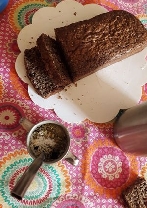 Una foto de Budín de chocolate y avena❤