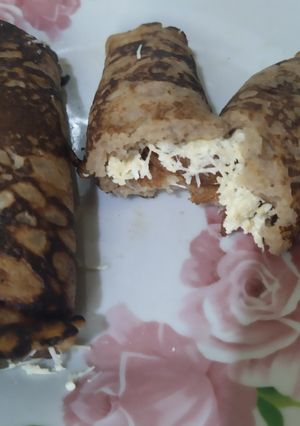 Una foto de Fajitas de ciruela con queso