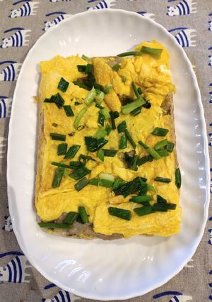 A picture of Ground Fish Cook with Eggs.