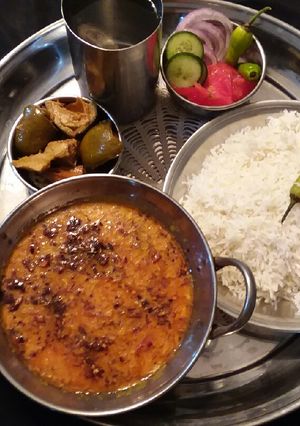 A picture of Punjabi Daal Chawal.