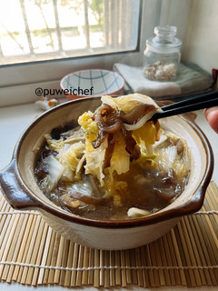 沙茶木耳白菜粉絲煲 的食譜成品照片