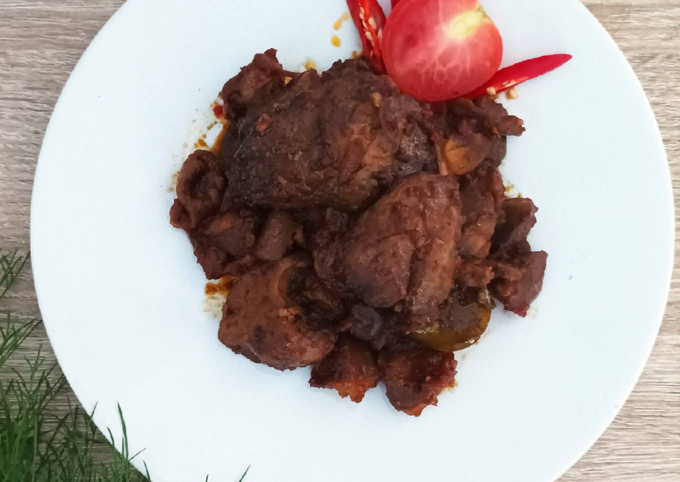 Rempela hati ayam masak kecap pedas
