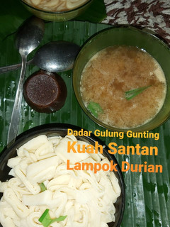 Foto resep Dadar Gulung gunting Kuah Santan Lampok Durian