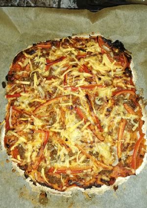 Una foto de Pizza vegetal