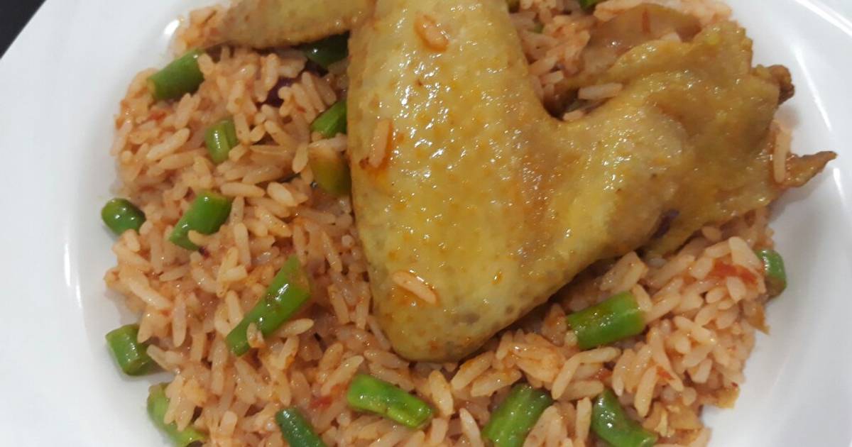 Garnished jollof rice Recipe by Udoka Anyanwu Cookpad