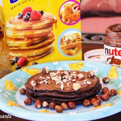 A picture of Chocolate Hazelnut Pancakes.