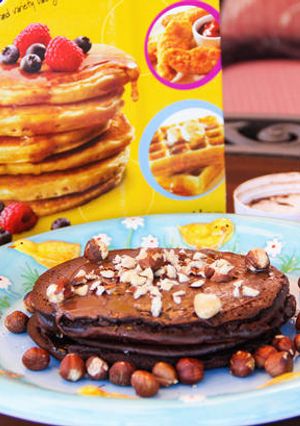 A picture of Chocolate Hazelnut Pancakes.