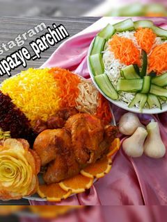 عکسی از دستور مرصع پلو با مرغ پرتقالی 🌸