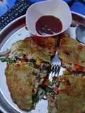 Veggies Moog,urad dal omelette dosa