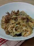 Risotto cu fructe de mare și ciuperci