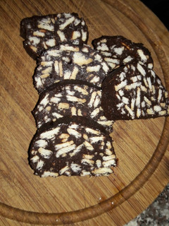 Una foto de Salchichón de chocolate