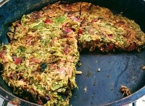 Una foto de Tortilla de hojas de remolacha (beterava)