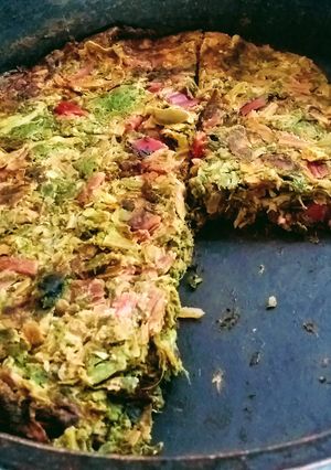 Una foto de Tortilla de hojas de remolacha (beterava)