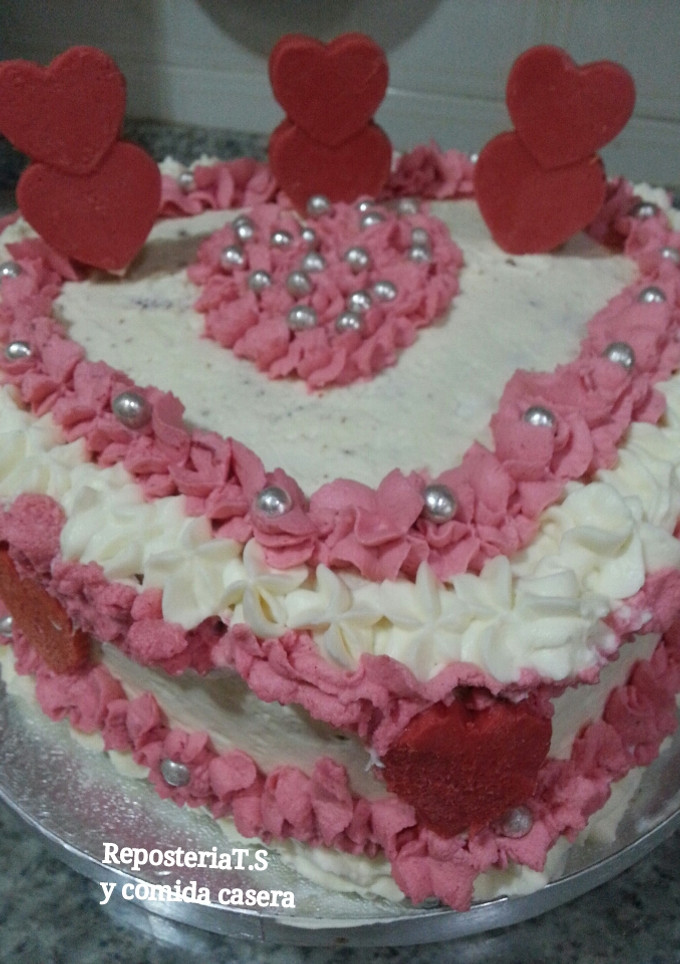 Una foto de Tarta corazón San Valentín