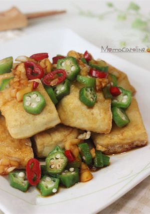 秋葵涼拌豆乾兒 的食譜成品照片