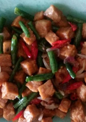 Foto resep Tumis tempe kacang panjang