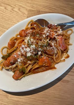 A picture of Japanese Napolitan Pasta🍝.