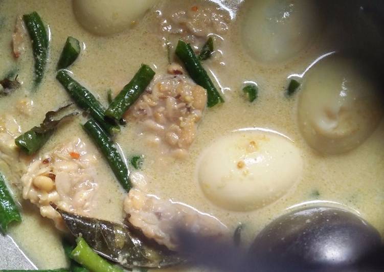 Sayur tempe telor kacang panjang