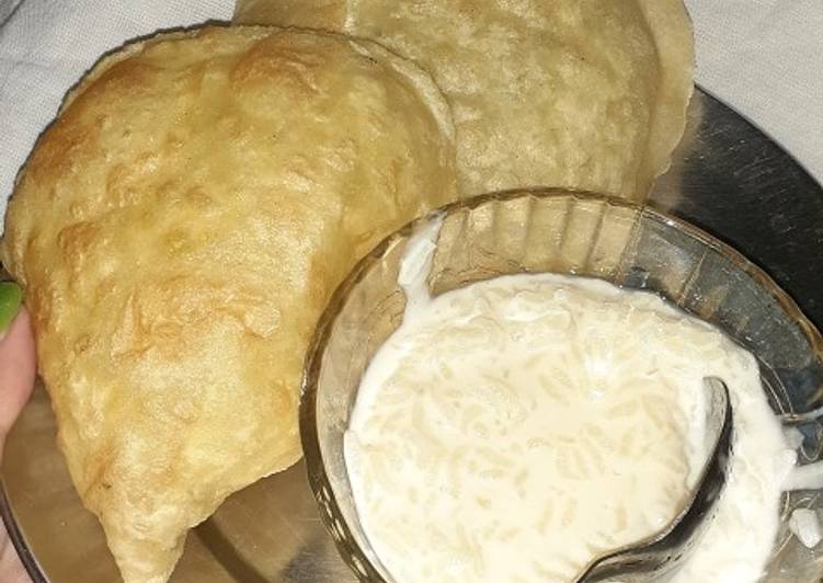 Kheer and puri