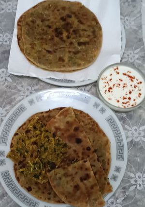 A picture of Warm & Flavorful Radish Stuffed Parathas (Muli ke Parathe) Bye Bye Winter.