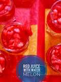 Street style water melon with red juice