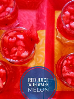 A picture of Street style water melon with red juice.