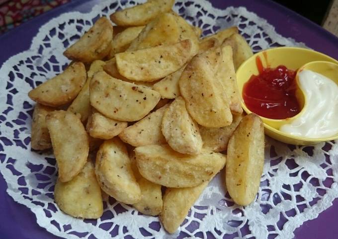 Langkah Mudah untuk Membuat Kentang Wedges goreng simple Anti Gagal