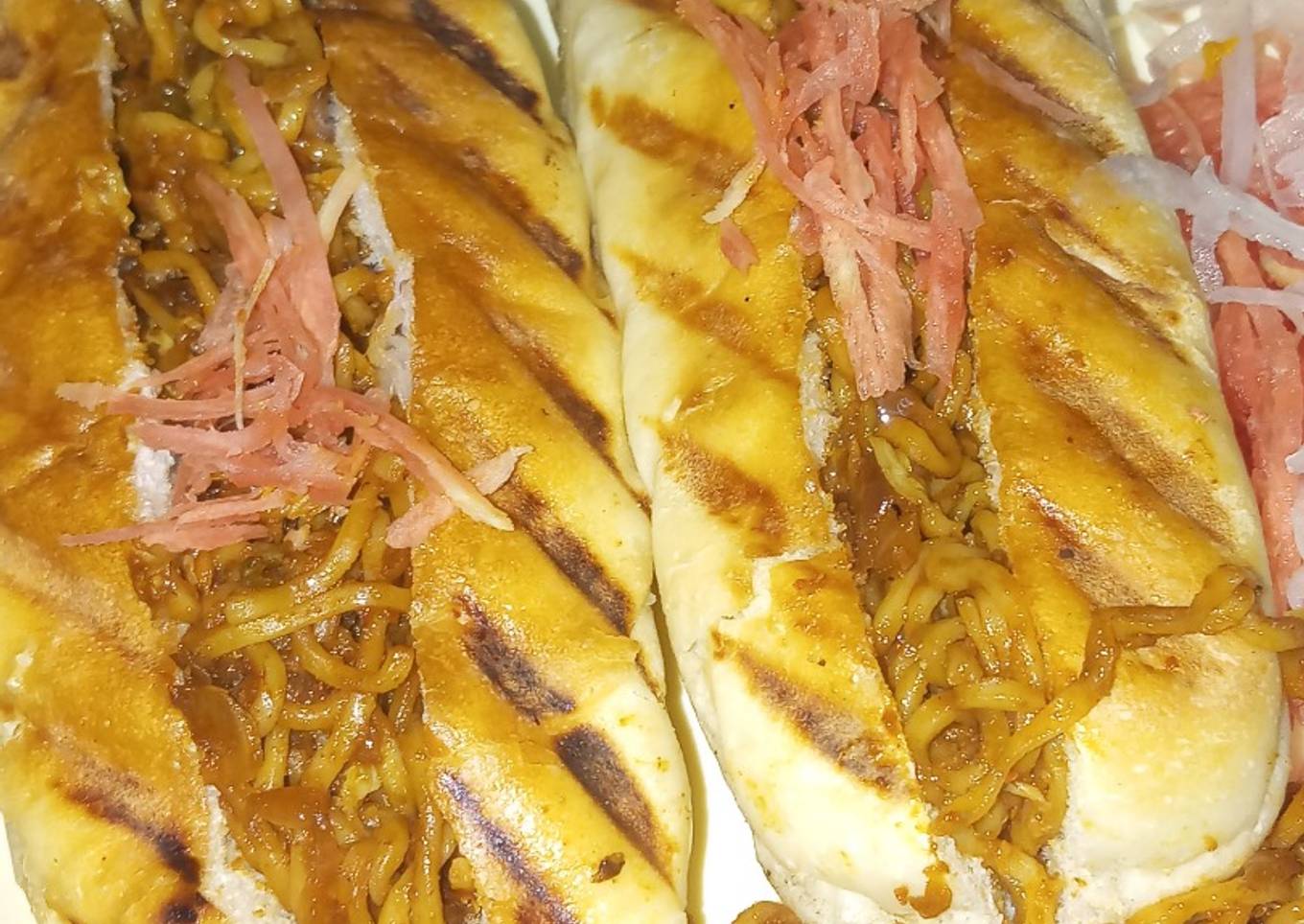 Japanese noodle sandwich(yakisoba bread)