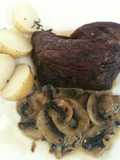 Solomillo con champiñones al jerez