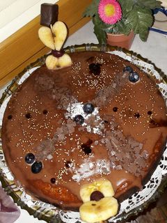 صورة لوصفة كيك البرتقال مغطى بالشوكولا