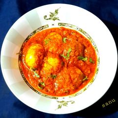 A picture of Kolhapuri Egg Curry.