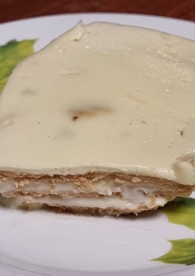 Una foto de Tarta de galletas y chocolate blanco