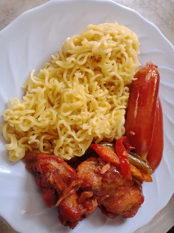Easy Way Make Recipe Chicken wings n Noodles #cooksnap that is Delicious, Appealing}