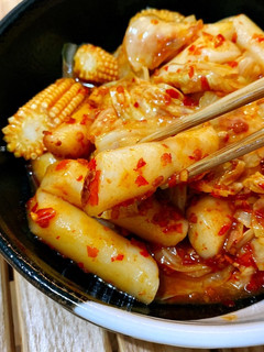 台式辣炒年糕|10分鐘素食 的食譜成品照片