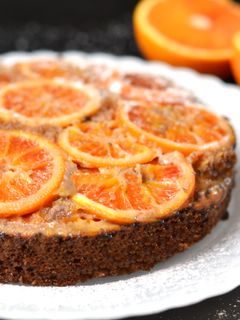 Fordított vérnarancstorta recept fotója