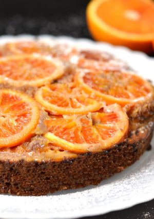 Fordított vérnarancstorta recept fotója