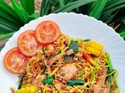 Gambar mie jagung goreng udang
