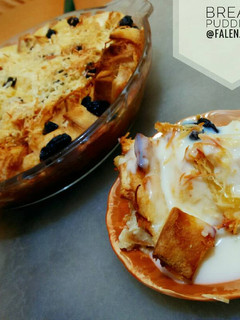 Foto resep Bread pudding, raisin & cheese