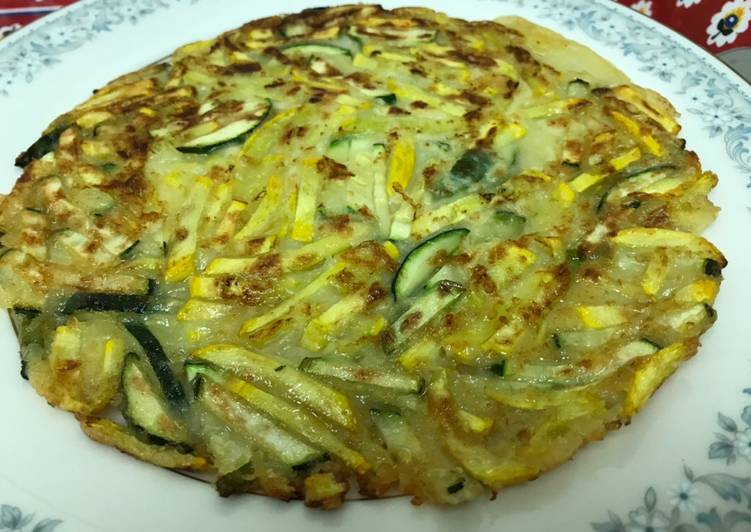 Recipe of Speedy Hobak Buchimgae (Korean Squash Pancake)