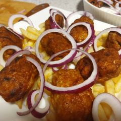 A picture of Gola kabab.