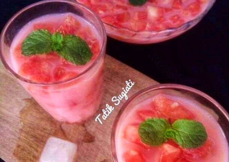 Resep Es semangka susu yang Sempurna
