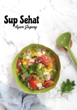 Foto resep Sup sehat ayam jagung