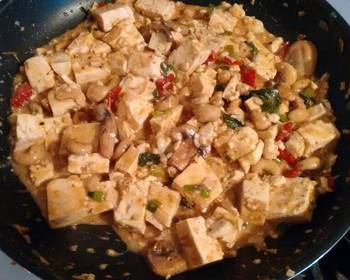 Ultimate Cooking Recipe Vegan thai peanut tofu stir fry Delicious