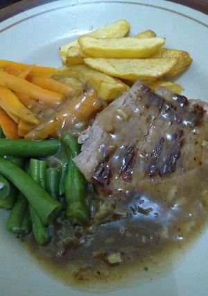 Foto resep Steak sapi teflon