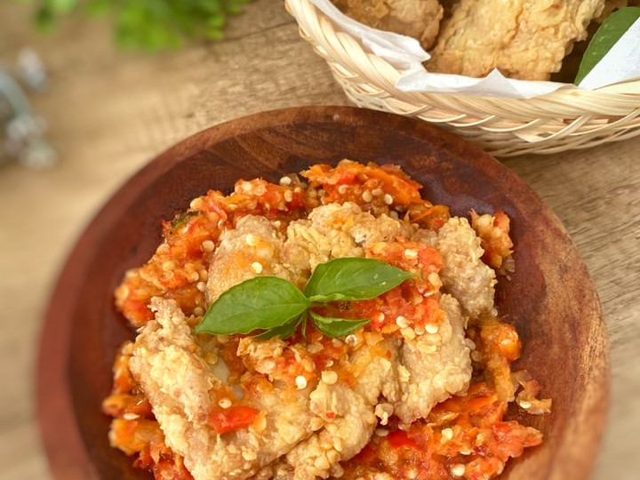 Resep Ayam geprek crispy sambal korek, Sempurna