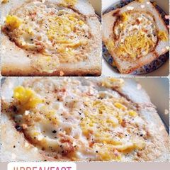 A picture of Egg In bread.