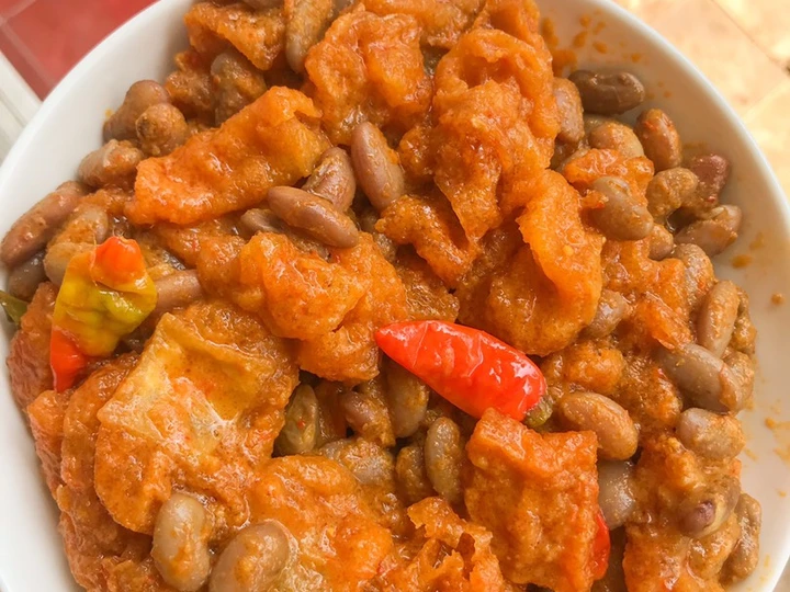 Cara Mudah Membuat Resep Krecek kacang merah yang  Bikin Ketagihan Anti Ribet, Mantap